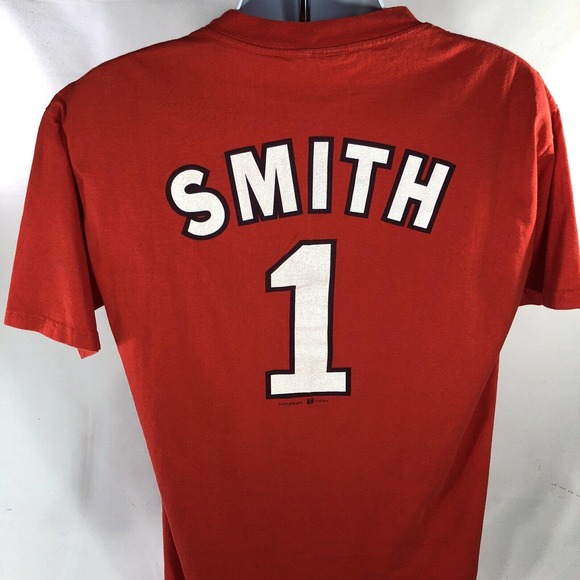 VTG OZZIE SMITH ST LOUIS CARDINALS LARGE SHIRT #1 DOUBLE SIDED 90s EARLY 2000s - Picture 2 of 11
